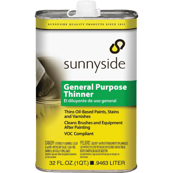 Sunnyside 1 Quart Low VOC General Purpose Paint Thinner 47632 Sunnyside 1 Quart Low VOC General Purpose Paint Thinner 47632
