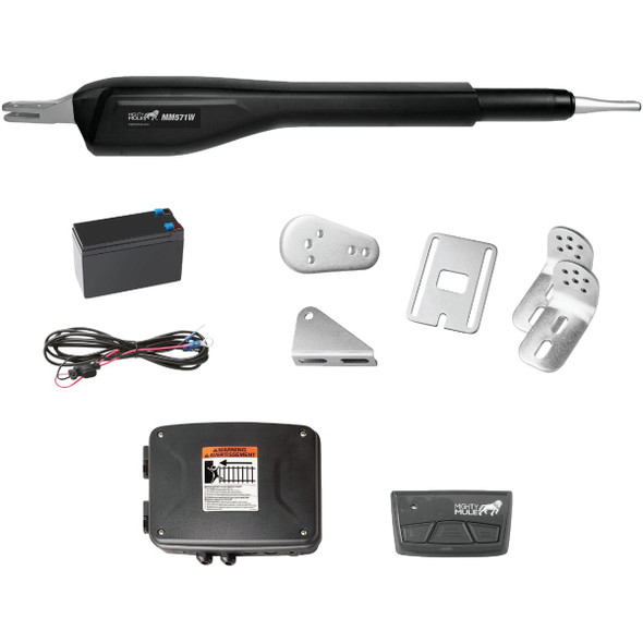 Mighty Mule MM571W 18 Ft. 850 Lb. Heavy-Duty Single Gate Opener Kit MM571W