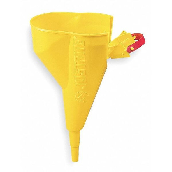 Justrite Safety Can Funnel, Polypropylene, 1 gal., Yellow 11202Y