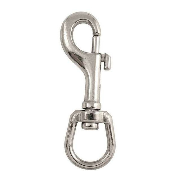 Lucky Line Slide Bolt Snap, SS, 5/8 in Eye Dia 4GGK6