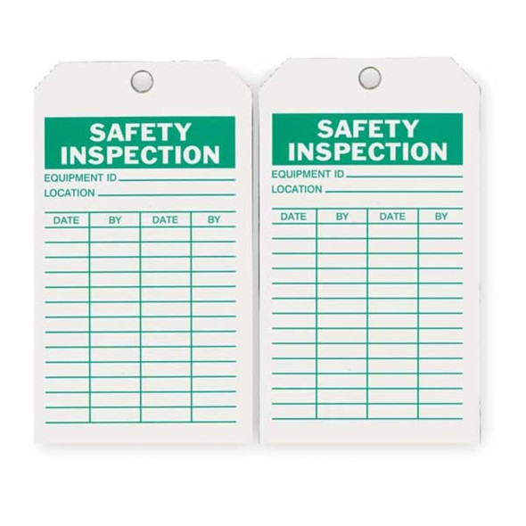 Tag, Safety, Polyester, 7 in H x 4 in W, Orange, Rectangle, 10 PK  2RMU4
