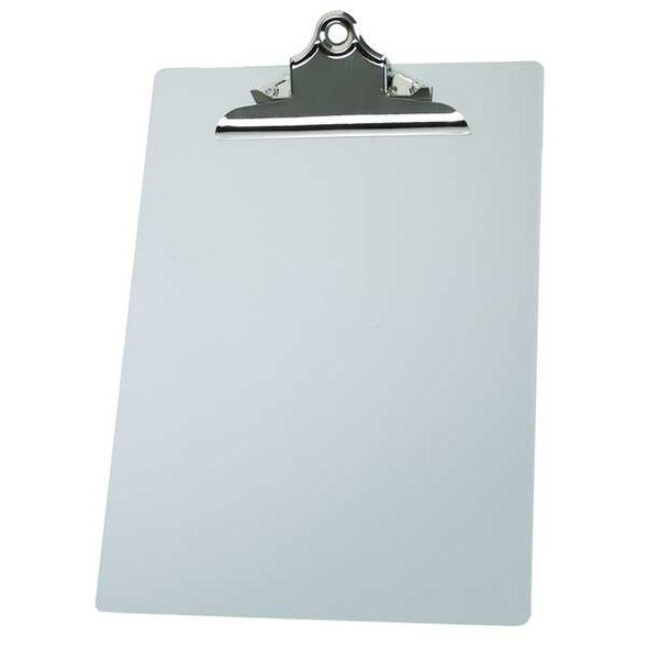 Manufacturer Varies 8-1/2" x 11" Plastic Clipboard, Silver 2LJX4