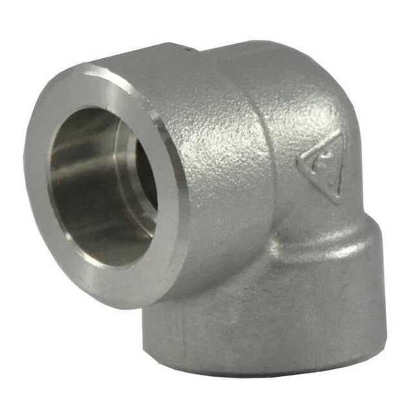 1/2 in Socket Weld 90Â° Elbow, 316 Stainless Steel, Class 3000