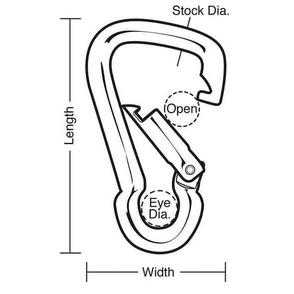 Lucky Line Spring Snap,HD,Steel,L 4 5/8 In 4FCP8