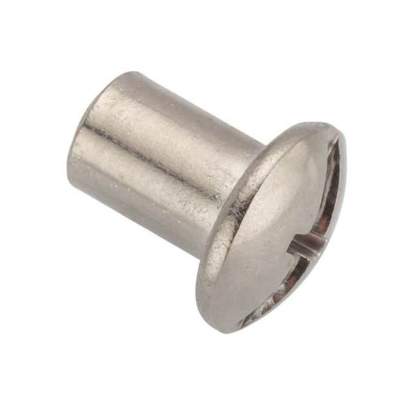 Barrel Bolt, #10-24, 3/8 in Brl Lg, 1/4 in Brl Dia, Stainless Steel Plain, 5 PK