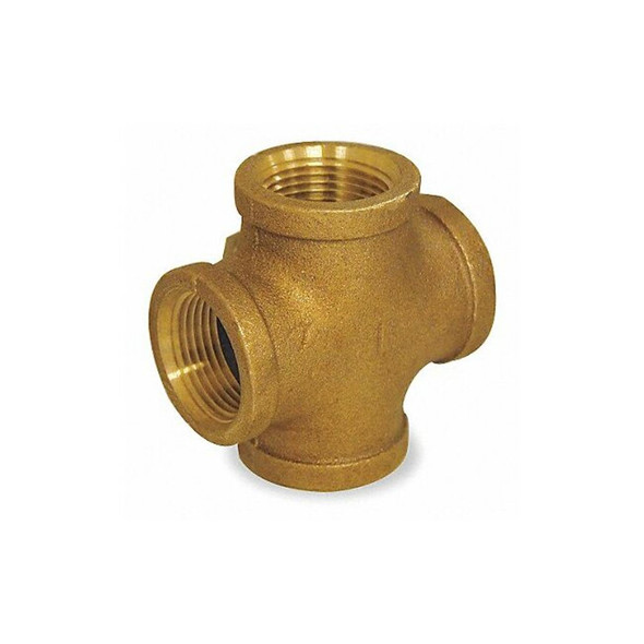 Cross Red Brass Cross, 3/8 in Female NPT X 3/8 in Female NPT