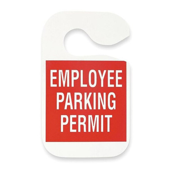 Manufacturer Varies Employee Parking Permit,Red,PK5 2XKE7