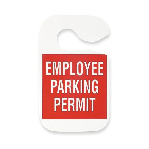 Manufacturer Varies Employee Parking Permit,Red,PK5 2XKE7