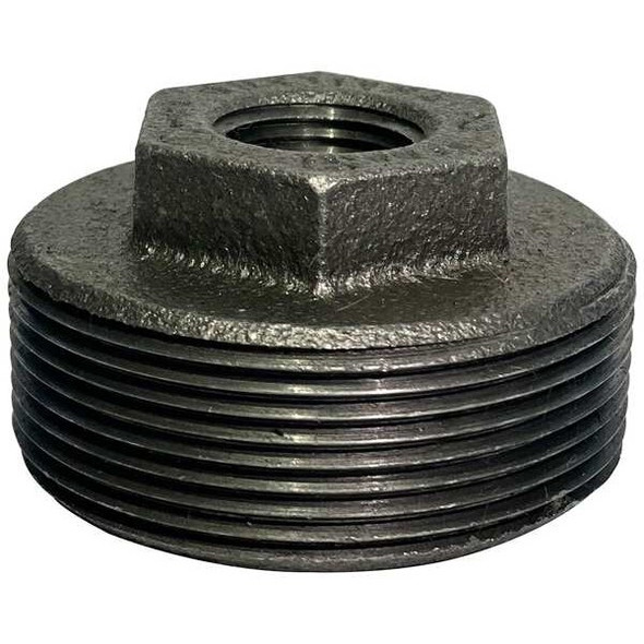 Hex Bushing Hex Bushing, 2" x 1/2" Pipe, FNPT x MNPT, Malleable Iron, Class 150