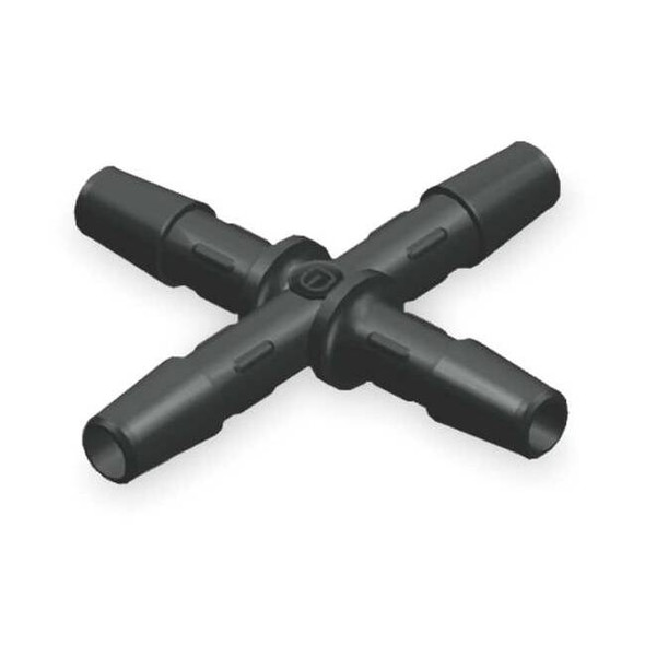 Eldon James 1/4" Barbed Cross Connector PK 10 X0-4WP