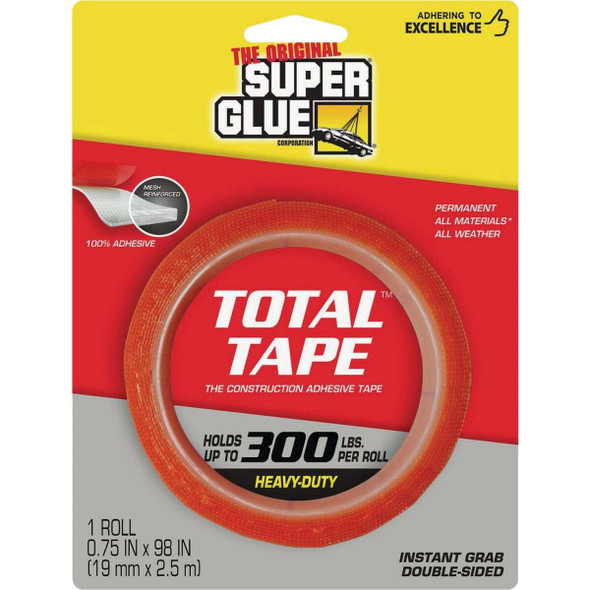 Super Glue Total Tape 0.75 In. x 98 In. Roll Mounting Tape 11710506