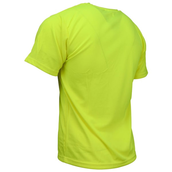 Radians Short Sleeve T-Shirt, Non Rated, Birdseye Mesh, Hi-Vis Green, L ST11-NPGS-L