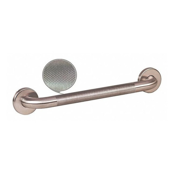 Wingits Knurled Premium Grab Bar, 18" L, Stainless Steel, Satin WGB5SSKN18