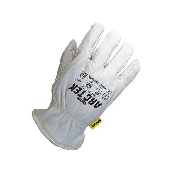 Bdg Cut-Resistant Leather Gloves, Cut Level A4 ,Uncoated ,XS 1 PR 20-1-1600-XS