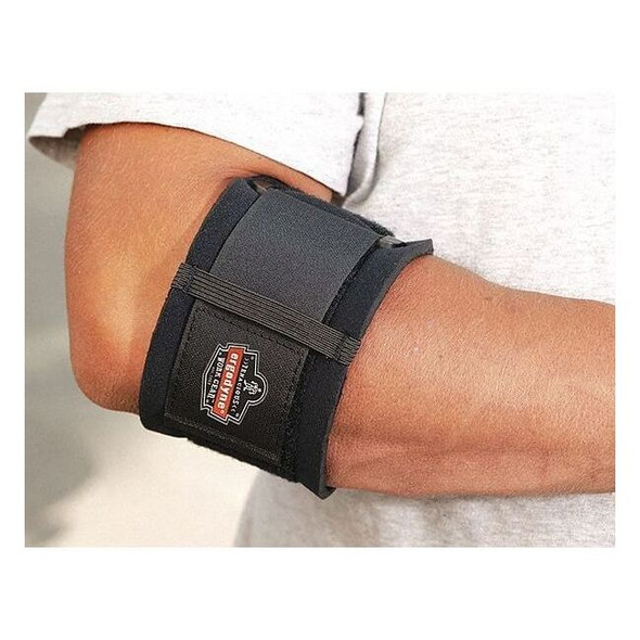 Ergodyne Elbow Support, Neoprene, Nylon, Polyester, Pull-Over, Black, Size M 500