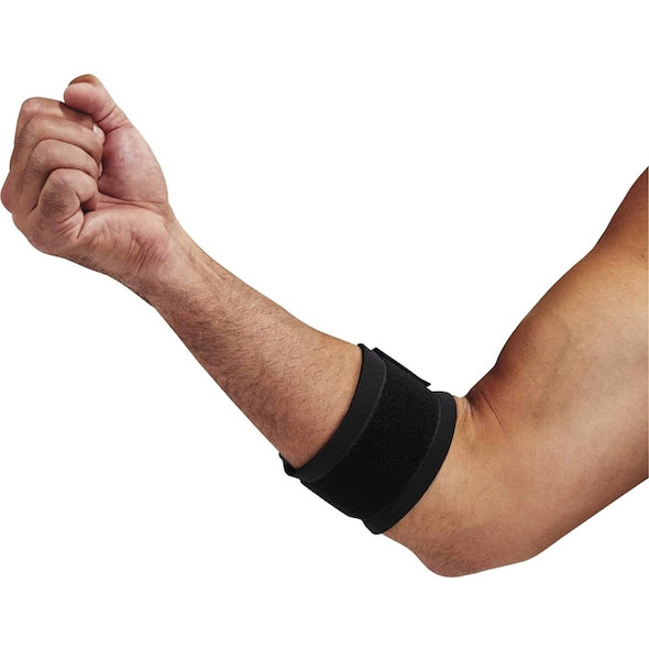 Ergodyne Elbow Support, Neoprene, Nylon, Polyester, Pull-Over, Black, Size M 500