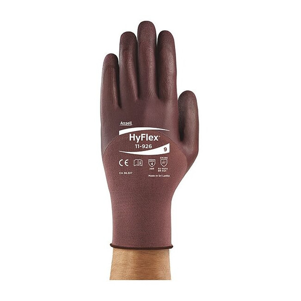 Coated Gloves, Nitrile, Sandy, 3/4 dip, 4 Abrasion Level, Purple, M (8) 1 PR