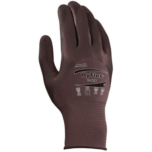 Coated Gloves, Nitrile, Sandy, 3-4 dip, 4 Abrasion Level, Purple, XL (10) 1 PR  11-926