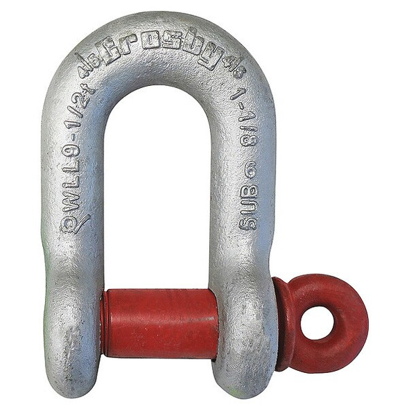 Crosby Shackle,3/8" Body Sz,Galvanized 1019196