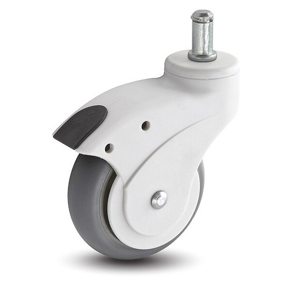 3" X 1" Non-Marking Rubber Performa Swivel Caster, No Brake, Loads Up To 140 lb