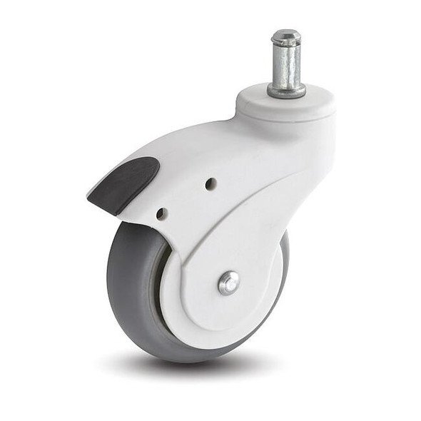 3" X 1" Non-Marking Rubber Performa Swivel Caster, No Brake, Loads Up To 140 lb