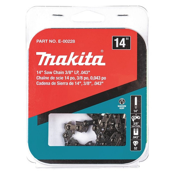 Makita Saw Chain,14" L,3-8" LP Pitch,.043" ga. E-00228