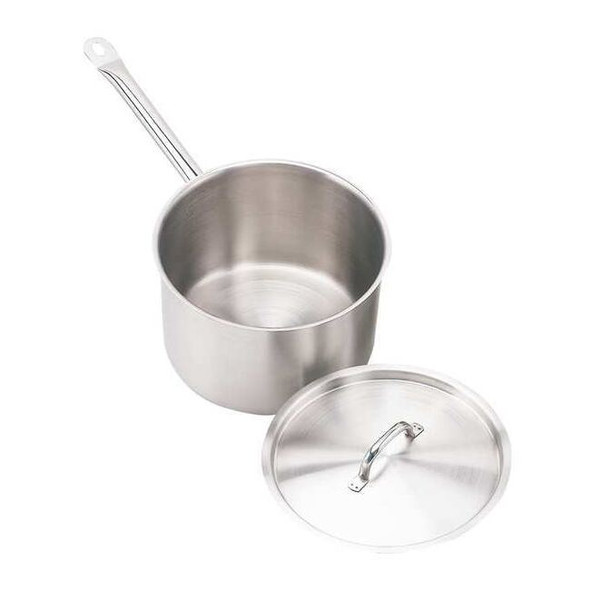 Crestware Sauce Pan w/Cover,3-1/2 qt,7 3/4 In,SS SSPAN3WC