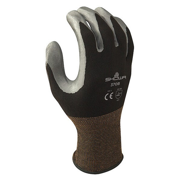 Showa VF,Coated Glove,Blk/Gry,S,23PG82,PR 370BS-06-V Showa VF,Coated Glove,Blk/Gry,S,23PG82,PR 370BS-06-V