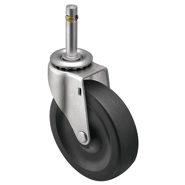 4" X 15/16" Non-Marking Rubber Soft Swivel Caster, No Brake, Loads Up To 125 lb