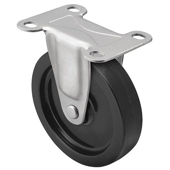 5" X 15/16" Non-Marking Polyolefin Rigid Caster, No Brake, Loads Up To 150 lb