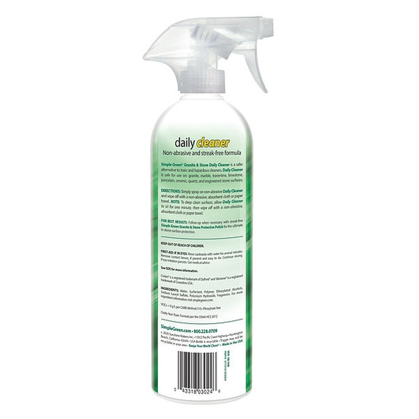 24 oz Granite and Stone Cleaner, Trigger Spray Bottle, Ready to Use, Pleasant Fruit
