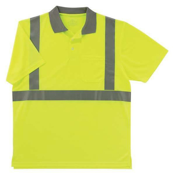 Ergodyne Polo Shirt,Men,3XL,Lime,Polyester 8295 Ergodyne Polo Shirt,Men,3XL,Lime,Polyester 8295