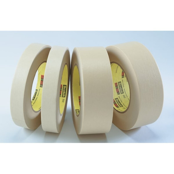 3m Painter's Tape, 12 mm W x 55 m L, 6.3 mil Thick, Tan, Rubber Adhesive 232