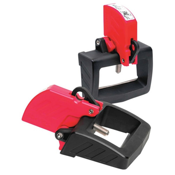 Master Lock Circuit Breaker Lockout, Clamp-On w-Screw, Width: 4 3-64 in S3823