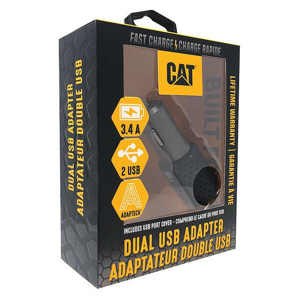 Cat USB Car Charger,Charges Up To 2 Devices CAT-DC2USB-BLK Cat USB Car Charger,Charges Up To 2 Devices CAT-DC2USB-BLK