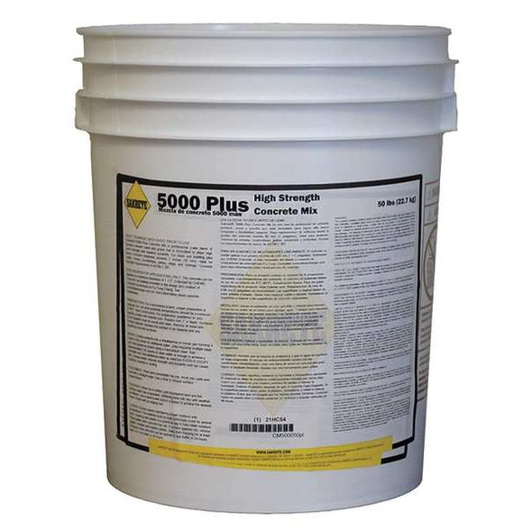 Sakrete Concrete Mix, Pail, Gray, 5000 Plus High Strength 120020