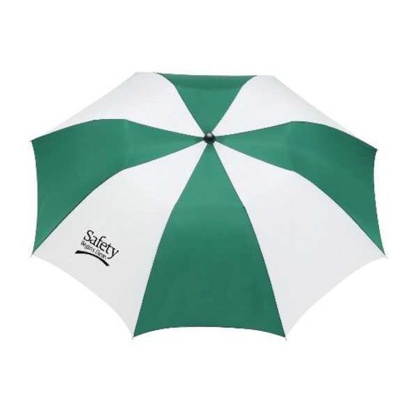 Quality Resource Group Umbrella,42 in,Green/White,Polyester 9WTC10 Quality Resource Group Umbrella,42 in,Green/White,Polyester 9WTC10