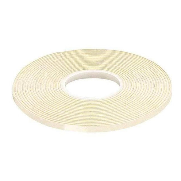 Double-Sided Foam Tape, 1/2 in W, 5 yd L, 1/32 in, Vinyl Foam, Double-Sided