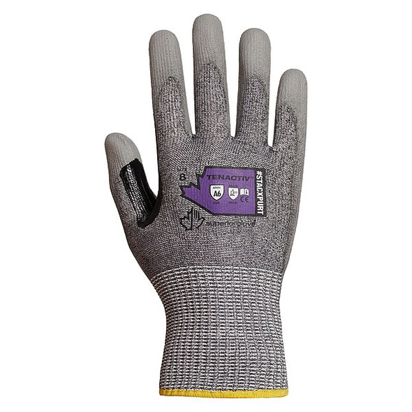 Cut-Resistant Coated Gloves, Cut Level A6 ,Dipped ,Polyurethane ,Smooth ,8 1 PR