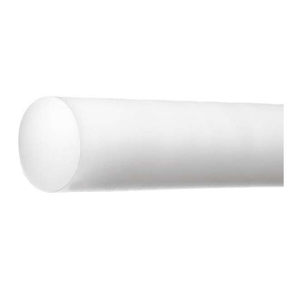White UHMW-PE Rod Stock 1 ft. L, 1-1/2" Dia.