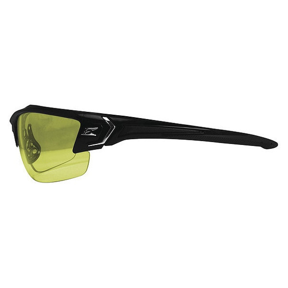 Edge Eyewear Khor G2, Safety Glasses, Anti-Scratch, Yellow Lens, Black Frame, Half-Frame SDK112-G2