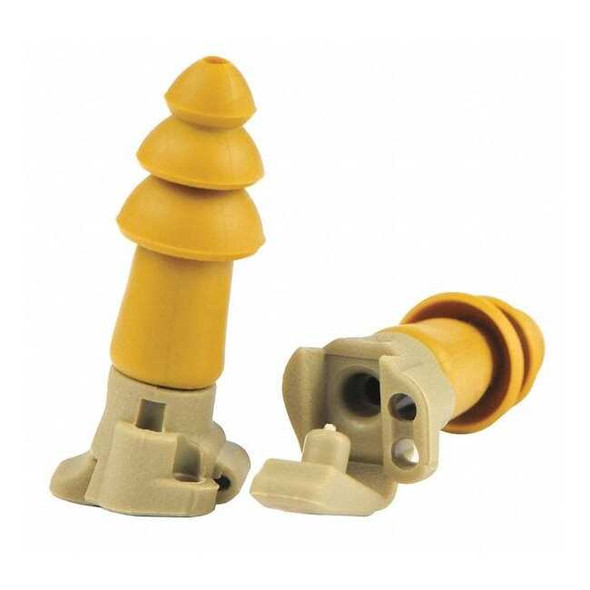 Battleplugs(R) Reusable Vinyl Ear Plugs, Bell Shape, 24 dB, Yellow, 1 PR
