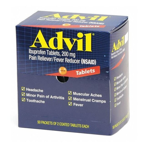 Advil Pain Relief,Tablet,200mg Size,PK100 40933