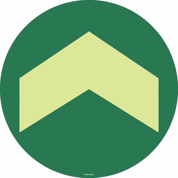 Floor Sign, 8 in H, 8 in W, Vinyl, Circle, English, FS-8-625, PK2