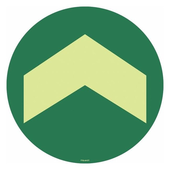 Floor Sign, 8 in H, 8 in W, Vinyl, Circle, English, FS-8-625, PK2