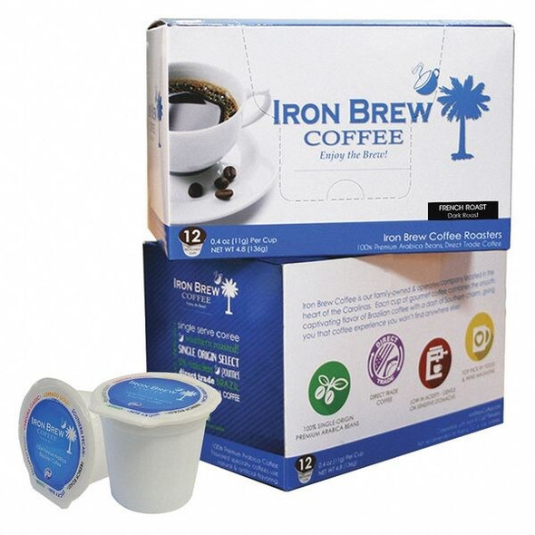 Iron Brew Coffee,0.12 oz. Net Weight,Ground,PK12 C-1CT-12FRSS