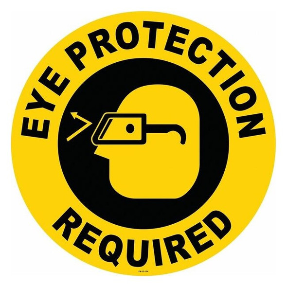 Anti-Slip Floor Sign, 17 in H, 17 in W, Vinyl, Circle, English, FS-17-114