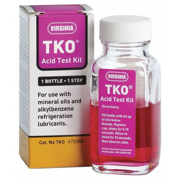 Virginia Kmp Refrigeration Oil Acid Test Kit, 4 oz Sz TKO