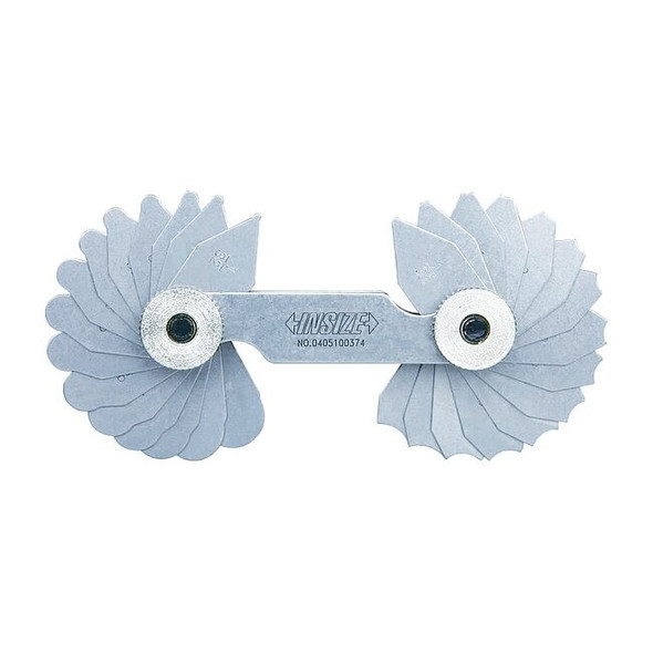 Insize Radius Gage,Range 17/64 to 1/2" 4801-16E