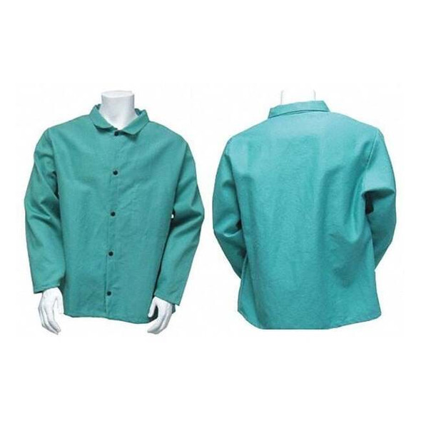 Chicago Protective Apparel FR Jacket, 3XL, 9 oz Snaps Closure 600-GR-3XL